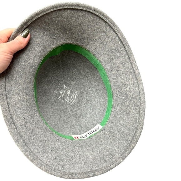 Vintage Adolfo II Gray Wool Felt Hat with Bow Accent Small/Medium Fit - Picture 7 of 9